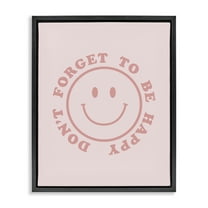 Stupell Industries Don't Forget Be Happy Typography Painting Black Floater Framed Art Print Wall Art, 17 x 21