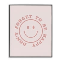 Stupell Industries Don't Forget Be Happy Typography Painting Black Framed Art Print Wall Art, 11 x 14