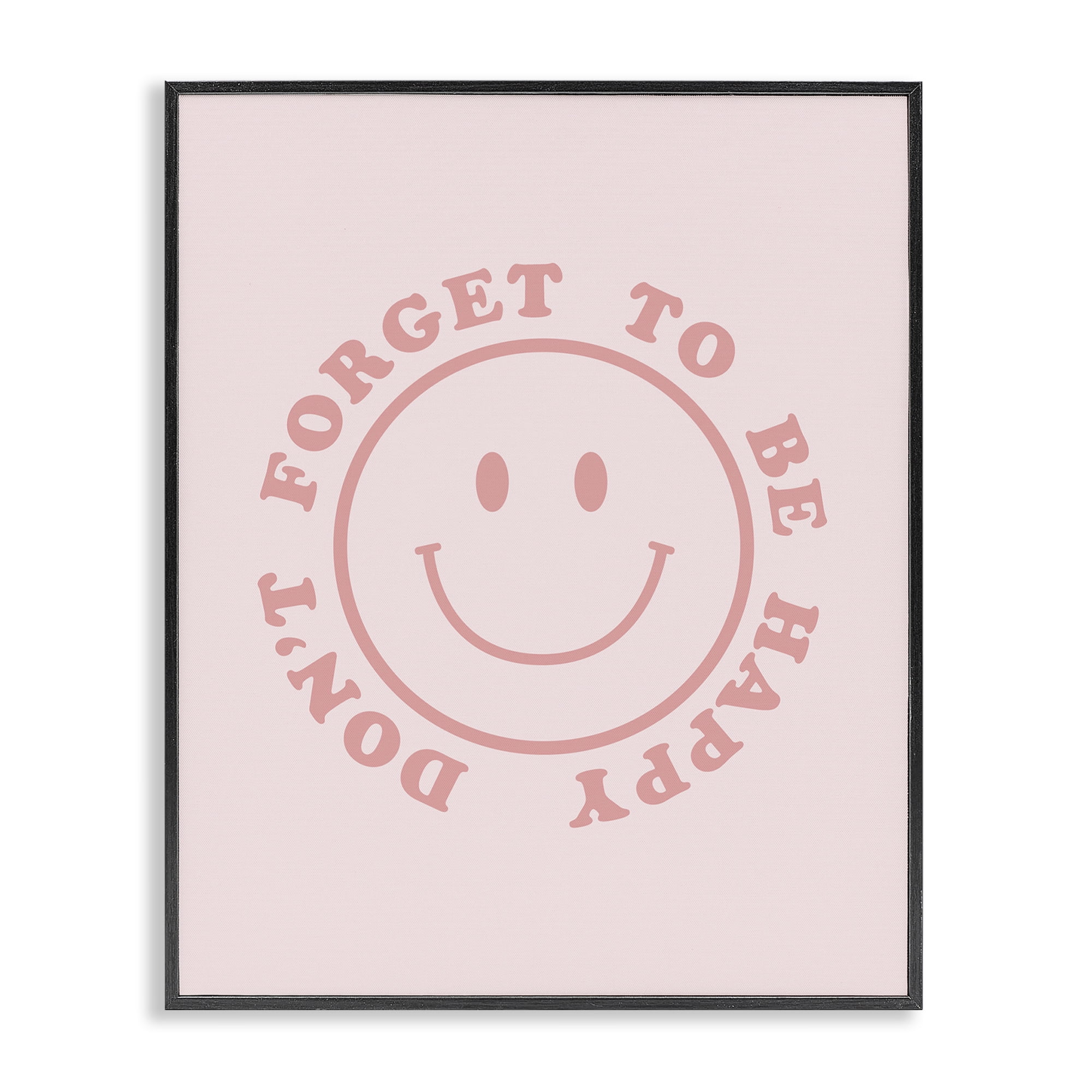Stupell Industries Don't Forget Be Happy Typography Painting Black Framed Art Print Wall Art, 24 x 30