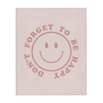 Stupell Industries Don't Forget Be Happy Typography Painting Gallery Wrapped Canvas Art Print Wall Art, 16 x 20