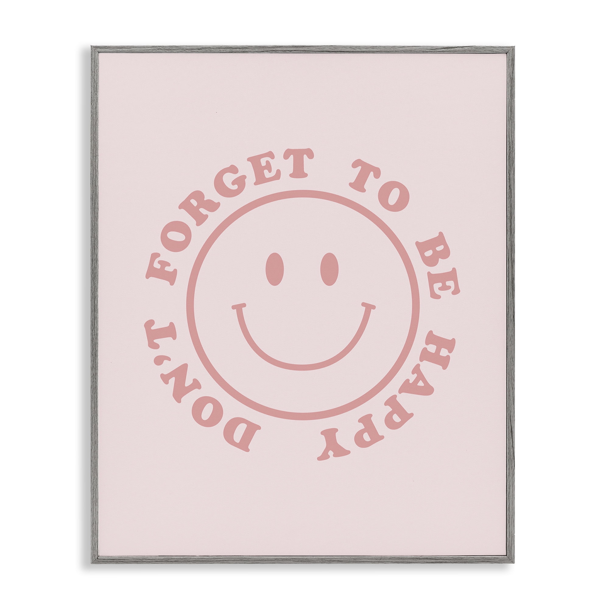 Stupell Industries Don't Forget Be Happy Typography Painting Gray Framed Art Print Wall Art, 16 x 20