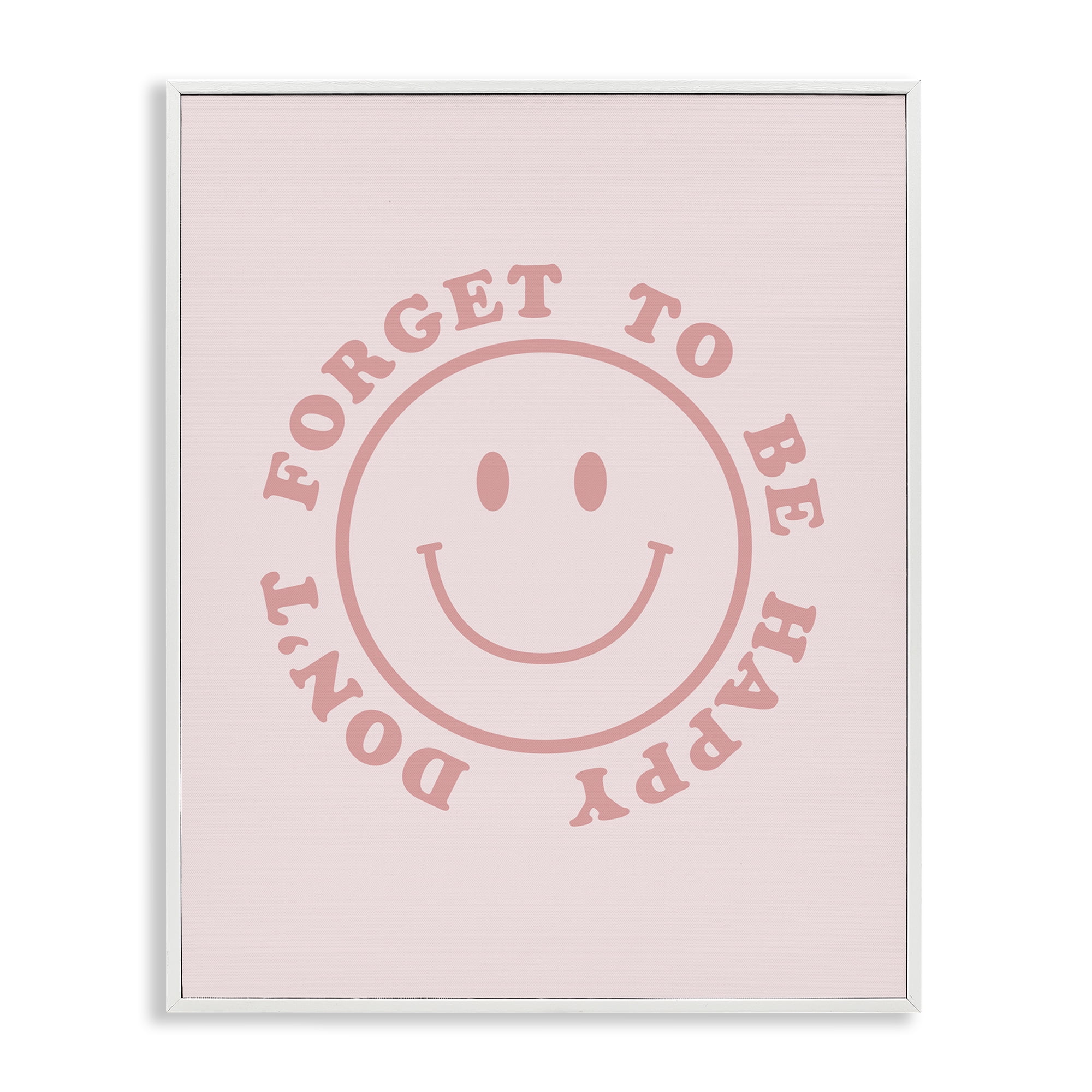 Stupell Industries Don't Forget Be Happy Typography Painting White Framed Art Print Wall Art, 24 x 30