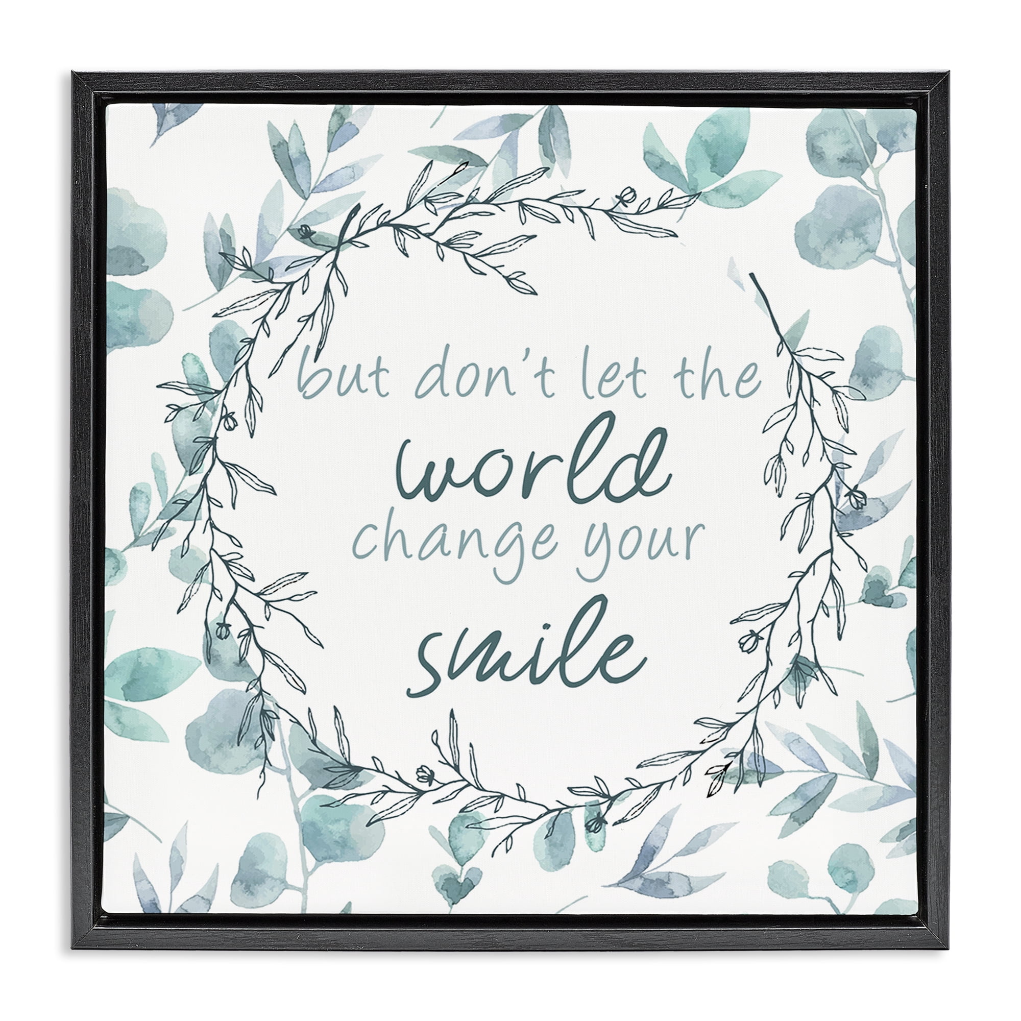 Stupell Industries Don't Let The World Change Black Framed Floater Canvas Wall Art, design by Kim Allen