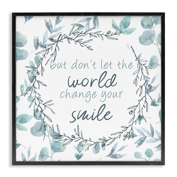 Stupell Industries Farmhouse Don't Let The World Change Black Framed Giclee Art, 12 x 12, by Kim Allen