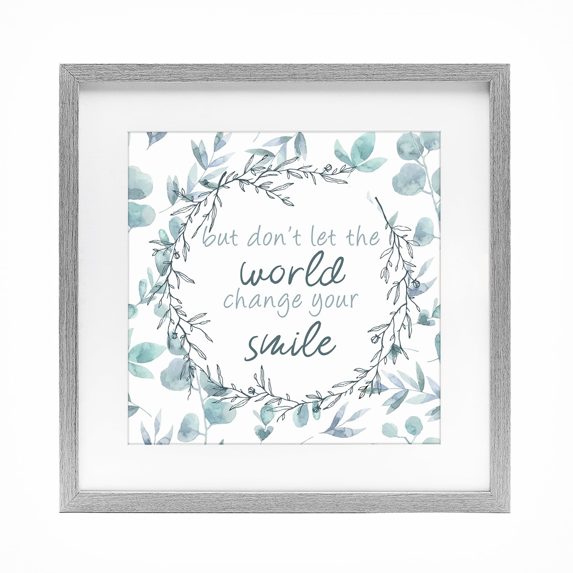 Stupell Industries Don't Let The World Change Gray Framed Print Under Glass, design by Kim Allen