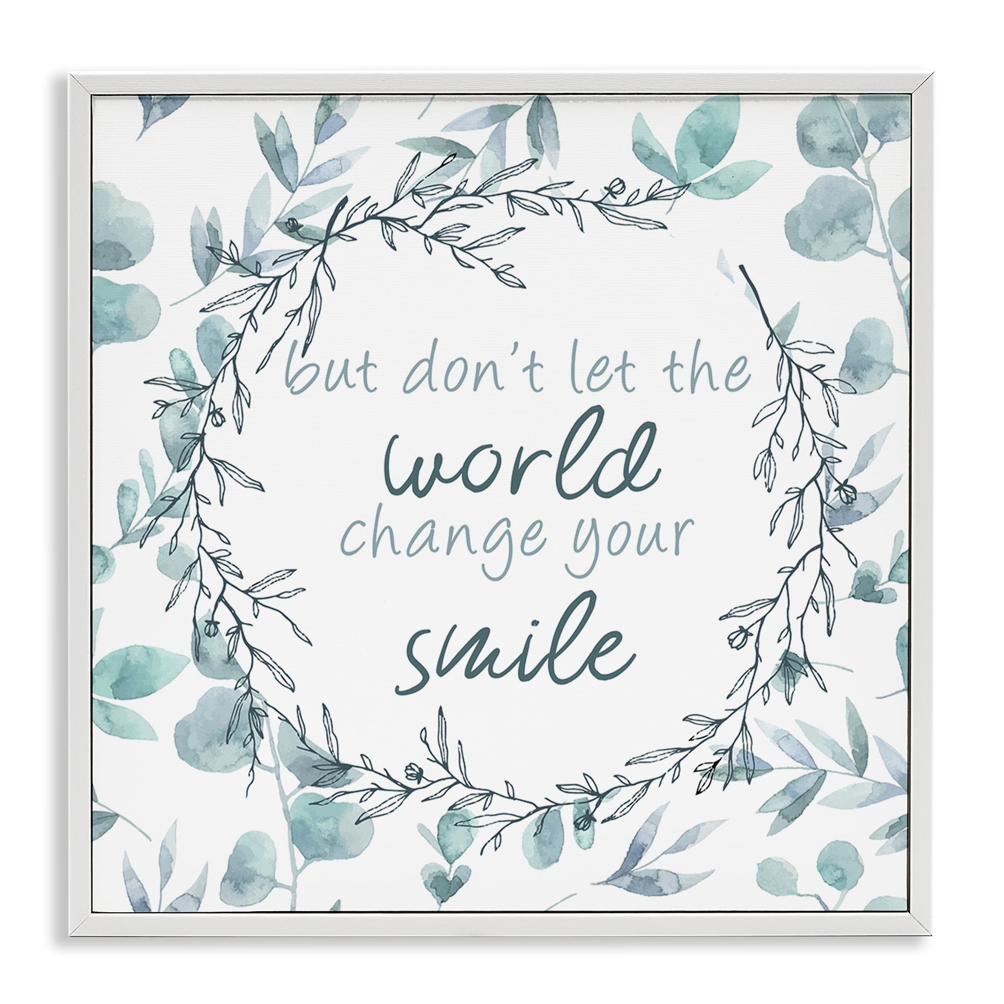 Stupell Industries Don't Let The World Change White Framed Giclee Art, design by Kim Allen