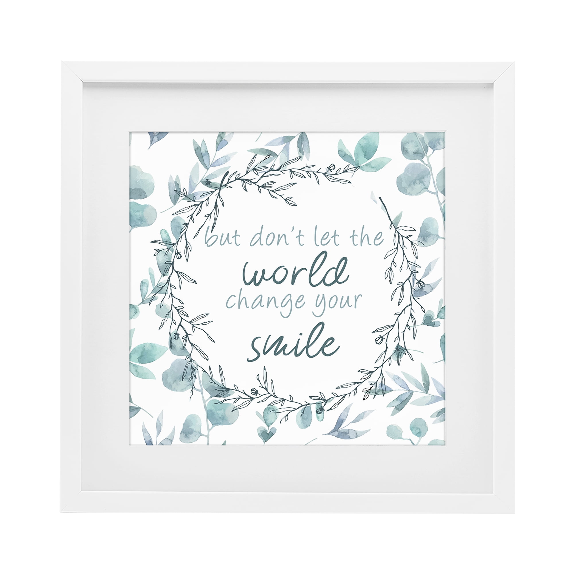 Stupell Industries Don't Let The World Change White Framed Print Under Glass, design by Kim Allen