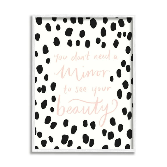 Stupell Industries Don't Need A Mirror Sentiment Beauty Positivity Polka-Dots, 24 x 30, Designed by Heather McLaughlin