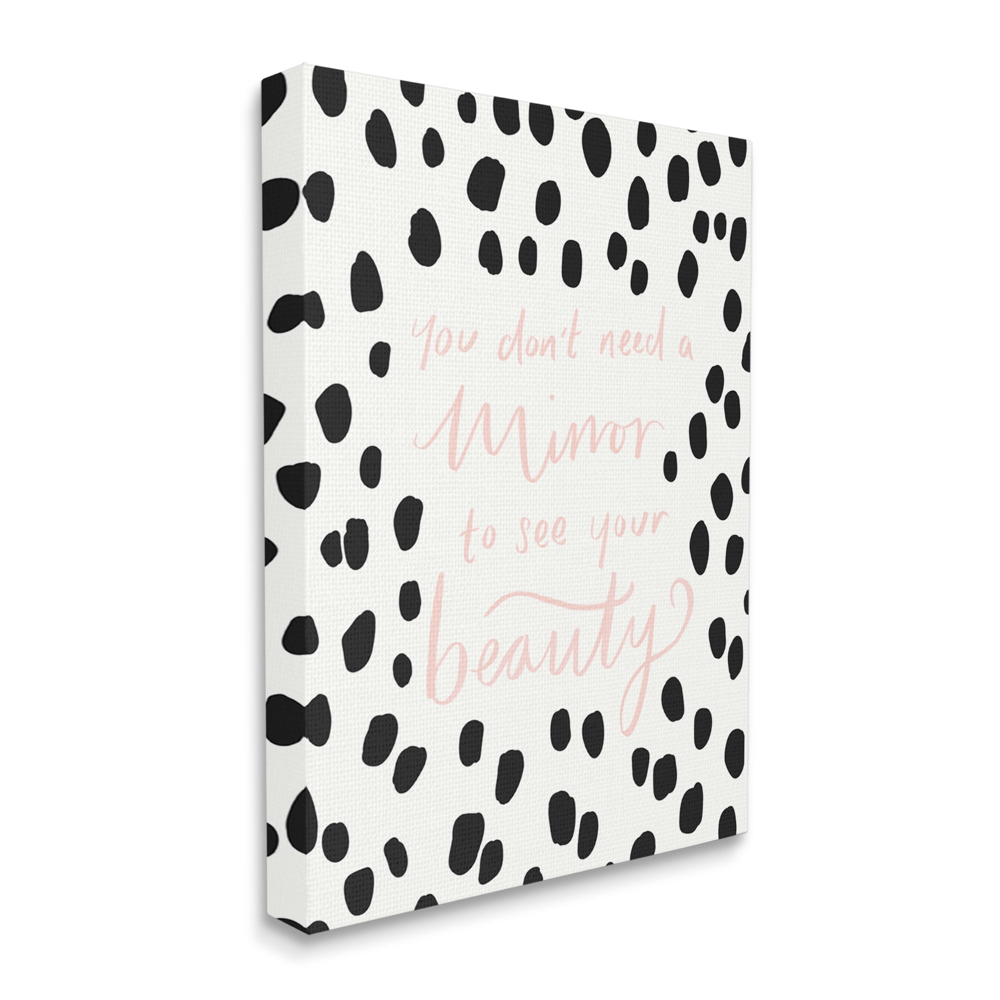 Stupell Industries Don't Need A Mirror Sentiment Beauty Positivity Polka-Dots, 30 x 40, Designed by Heather McLaughlin