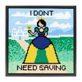 thumbnail image 1 of Stupell Industries Contemporary Don't Need Saving Pixel Princess Black Floating Frame Canvas Art, 18 x 18, by Grace Popp, 1 of 8