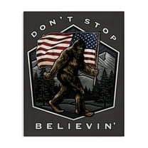 Stupell Industries Don't Stop Believing Novelty Painting Gallery Wrapped Canvas Art Print Wall Art, 16 x 20