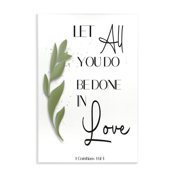 Stupell Industries Done In Love Proverb Spiritual Painting Unframed Art Print Wall Art, 10 x 15