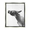 thumbnail image 1 of Stupell Industries Donkey Bathroom Splash Animals & Insects Painting Gray Floater Framed Canvas Art Print Wall Art, 25 x 31, 1 of 10