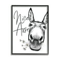 thumbnail image 1 of Stupell Industries Donkey Portrait Nice Arse Animal Pun Daisey Florals, 11 x 14, Designed by Lettered and Lined, 1 of 8