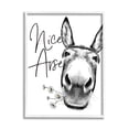 thumbnail image 1 of Stupell Industries Donkey Portrait Nice Arse Animal Pun Daisey Florals, 16 x 20, Designed by Lettered and Lined, 1 of 8