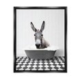 thumbnail image 1 of Stupell Industries Donkey in Vintage Bath Animals & Insects Painting Black Floater Framed Art Print Wall Art, 17 x 21, 1 of 10