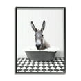 thumbnail image 1 of Stupell Industries Donkey in Vintage Bath Animals & Insects Painting Black Framed Art Print Wall Art, 16 x 20, 1 of 9