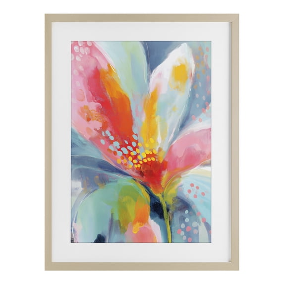 Stupell Industries Modern Dotted Bloom Expression Birch Framed Print Under Glass, 17 x 23, by Chromatic Storm Studio