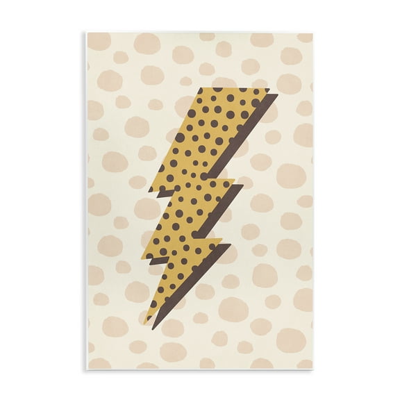 Stupell Industries Dotted Lightning Bolt Abstract Painting Unframed Art Print Wall Art, 10 x 15