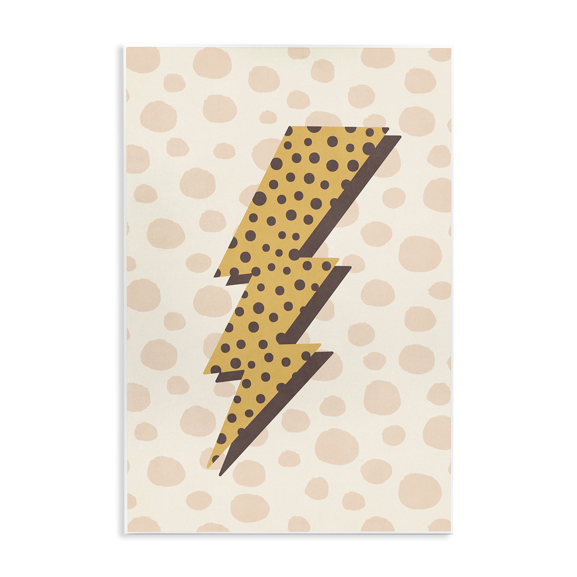 Stupell Industries Dotted Lightning Bolt Abstract Painting Unframed Art Print Wall Art, 13 x 19