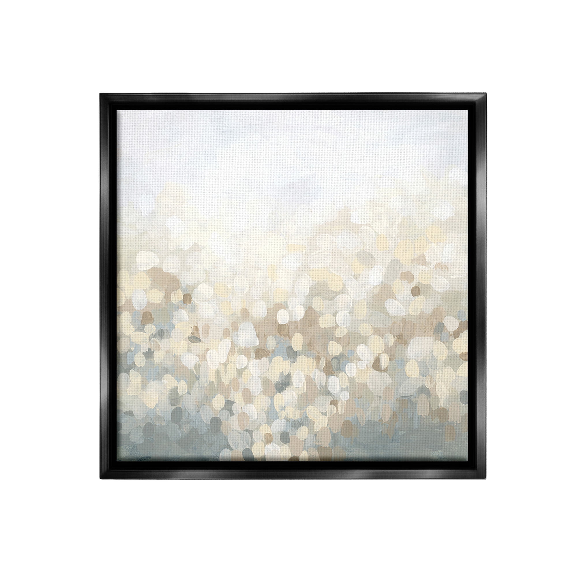 Stupell Industries Dotted Neutral Gradient Abstract Painting Black Floater Framed Canvas Art Print Wall Art, 18 x 18