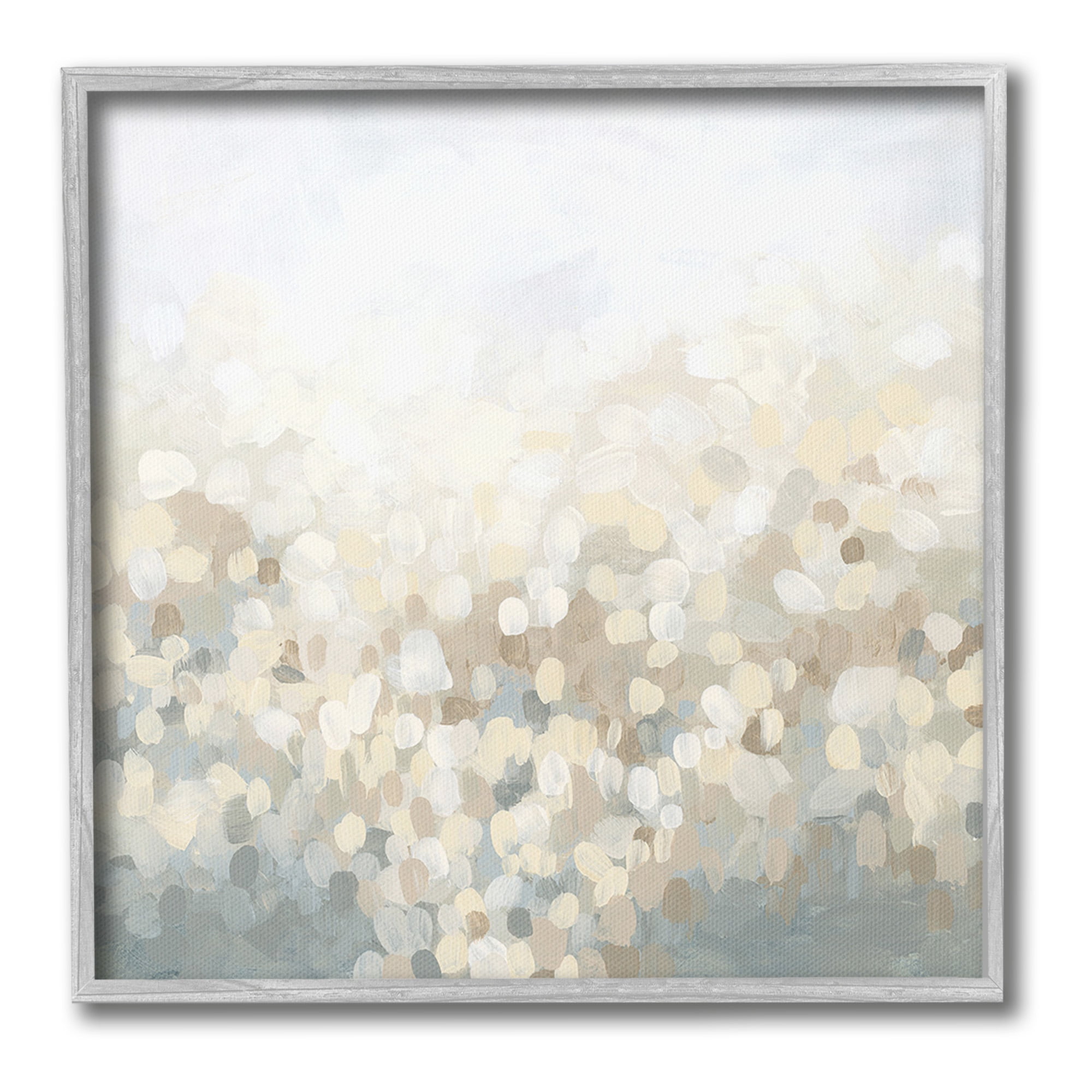 Stupell Industries Dotted Neutral Gradient Abstract Painting Gray Framed Art Print Wall Art, 12 x 12