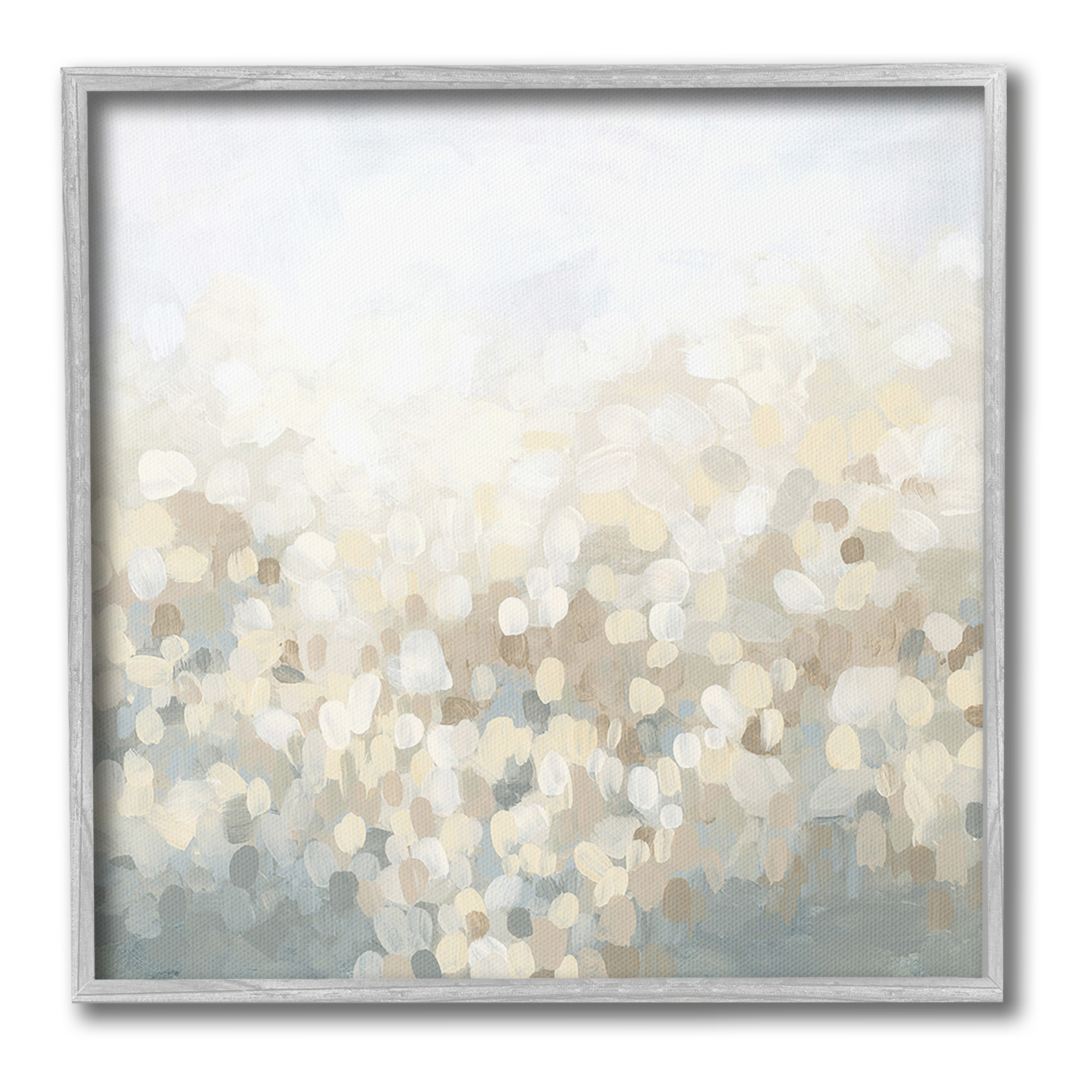 Stupell Industries Dotted Neutral Gradient Abstract Painting Gray Framed Art Print Wall Art, 17 x 17