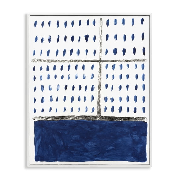 Stupell Industries Dotted Pattern Impression Abstract Painting White Framed Art Print Wall Art, 24 x 30