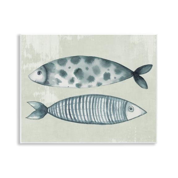 Stupell Industries Dotted & Striped Fish Wall Plaque Art design by Eli Jones, 11 x 14