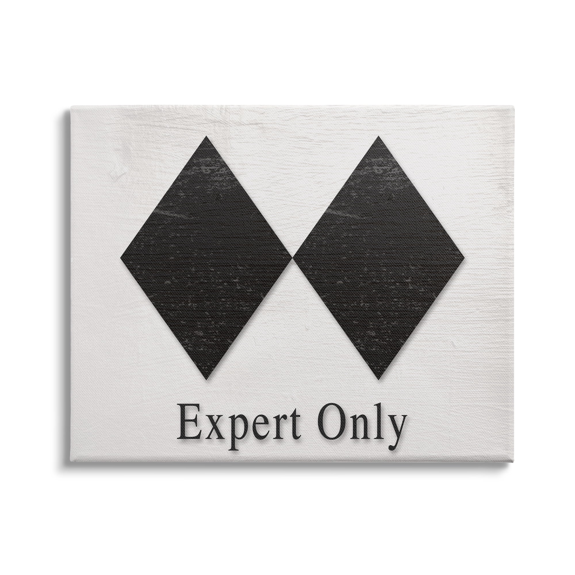 Stupell Industries Double Black Diamond Ski Sport Symbol Experts Only, 20 x 16, Design by Daphne Polselli