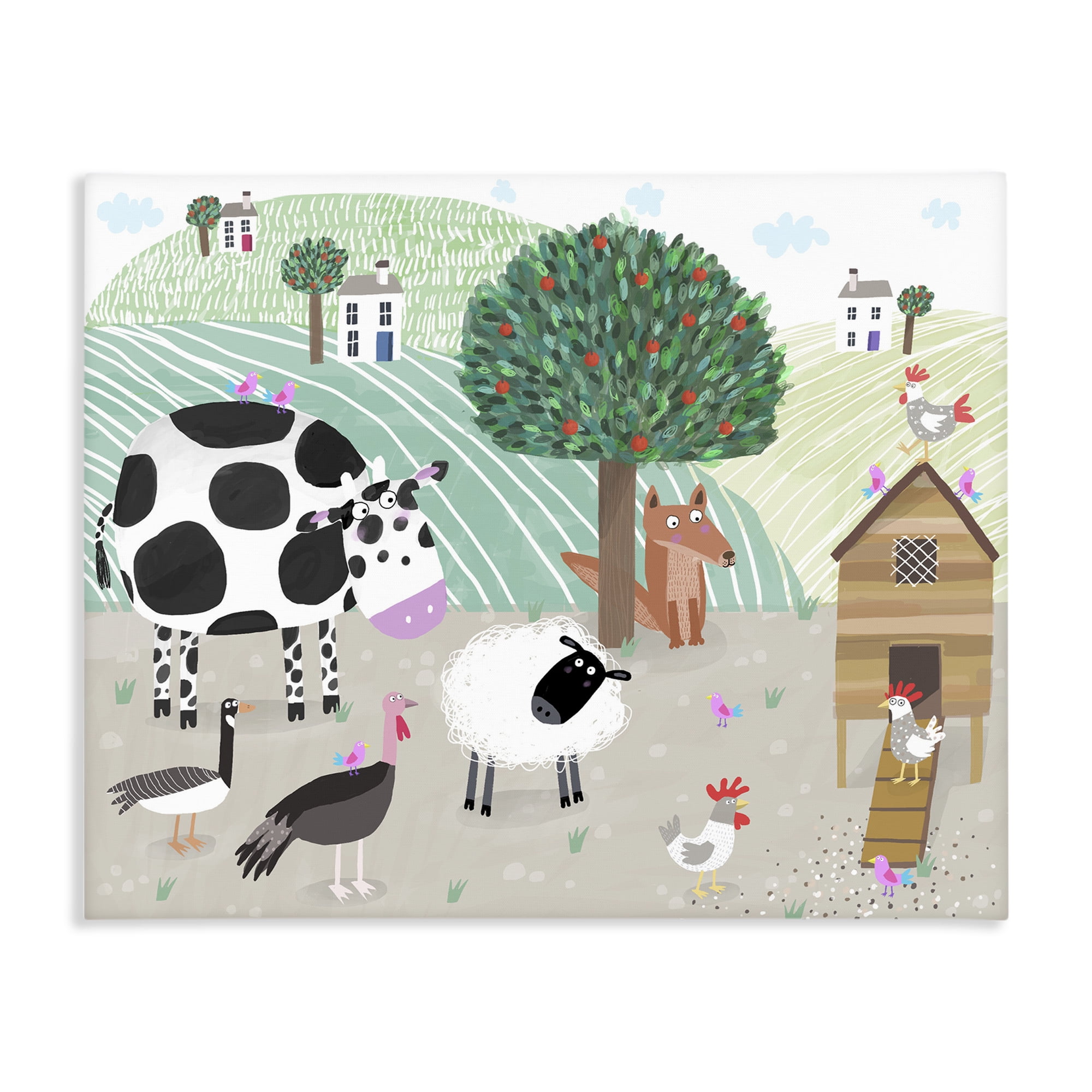 Stupell Industries Down At The Farm Canvas Wall Art, design by Carla Daly