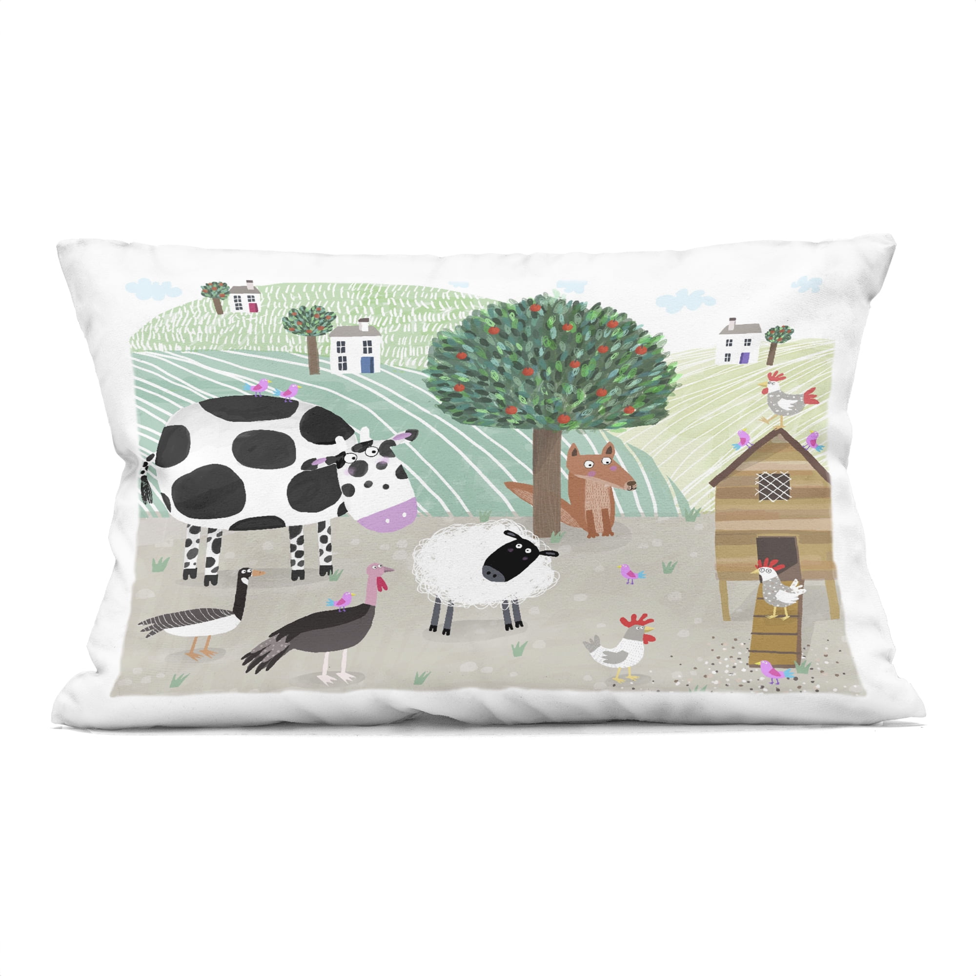 Stupell Industries Down At The Farm Decorative Printed Throw Pillow, design by Carla Daly, 14 x 7 x 20