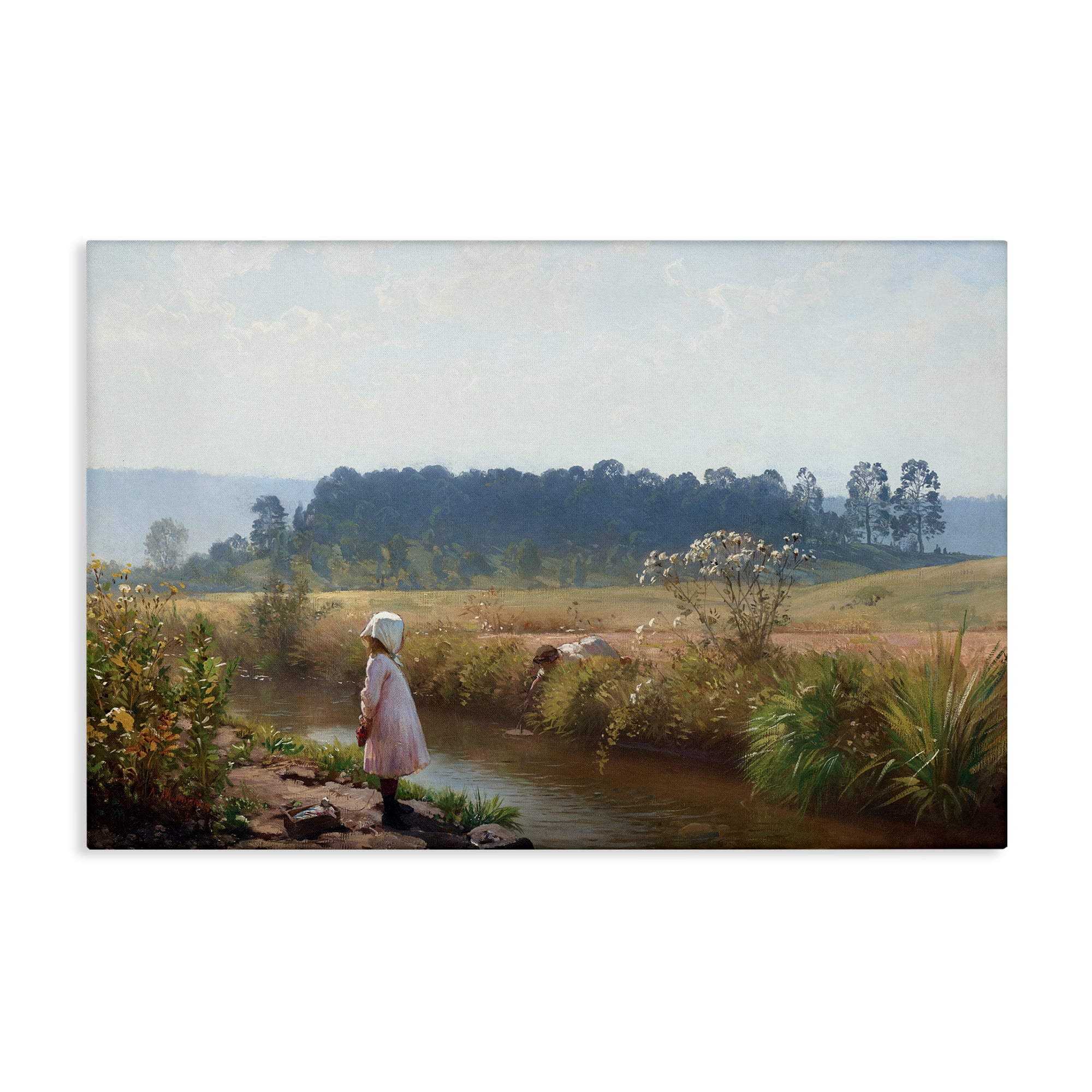 Stupell Industries Down By The River Landscape & Nature Painting Wrapped Canvas Art Print Wall Art, 30 x 20