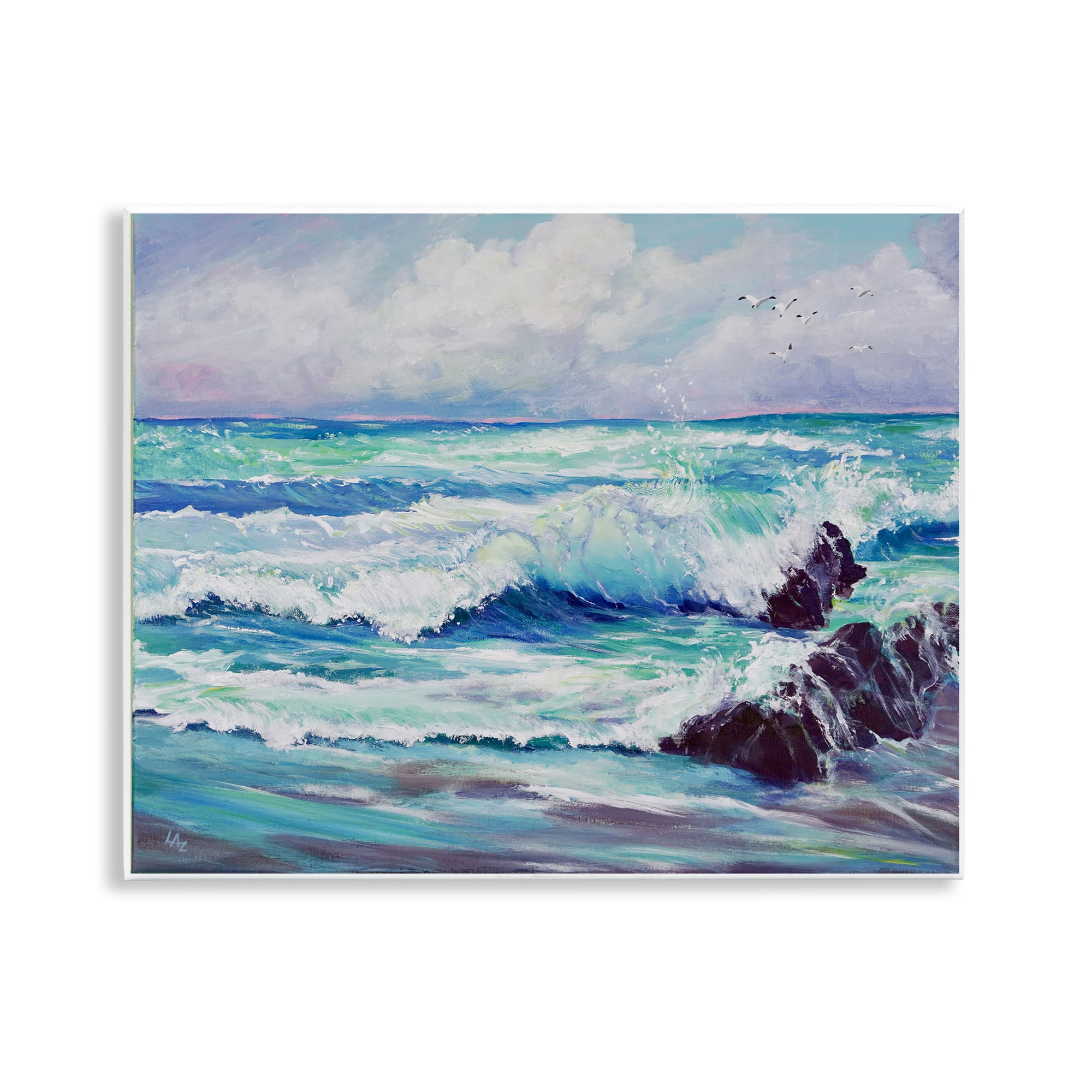 Stupell Industries Down By The Sea Wall Plaque Art, design by Lee Ann Zirbes