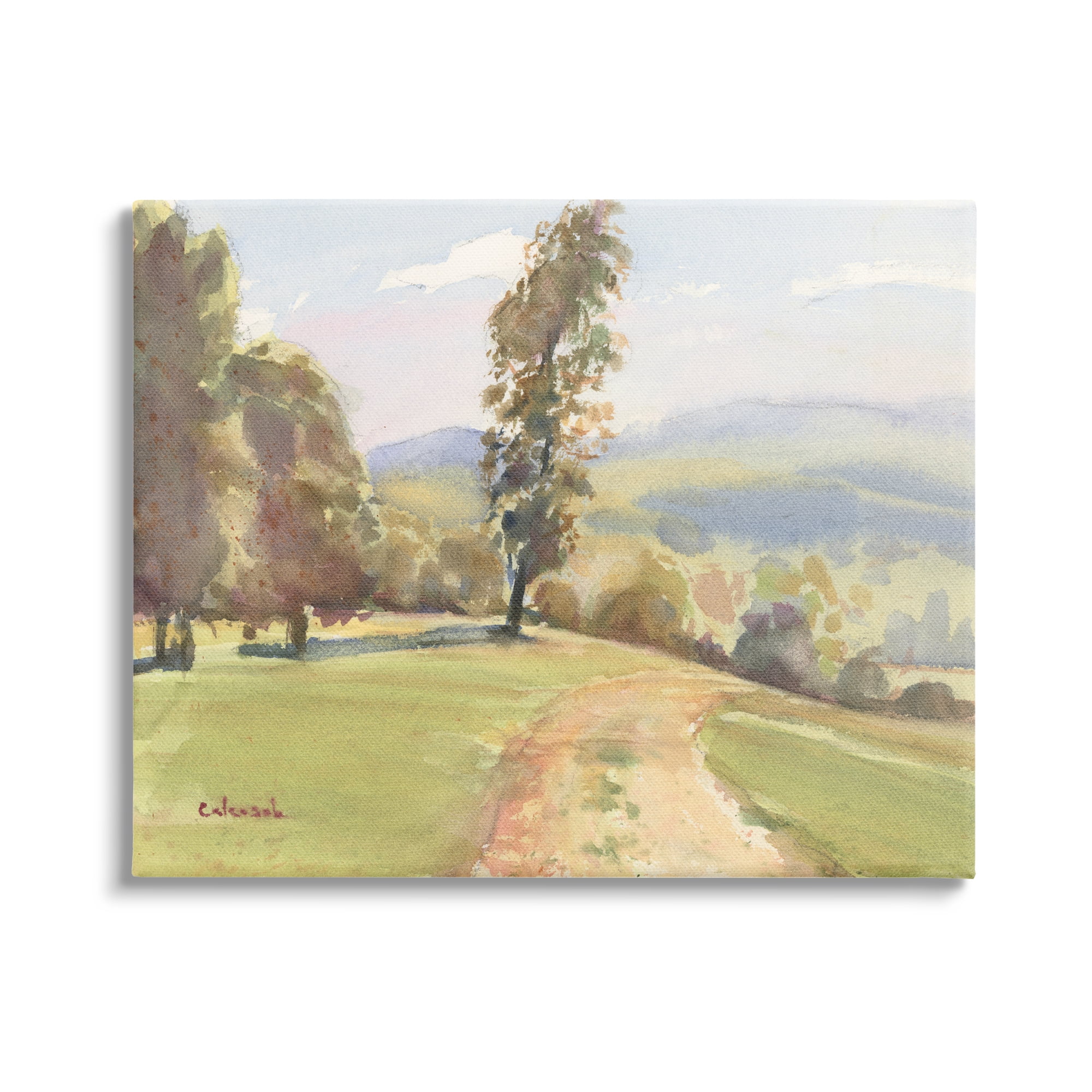 Downhill Rural Country Landscape Canvas Art, 30 x 24 Inches
