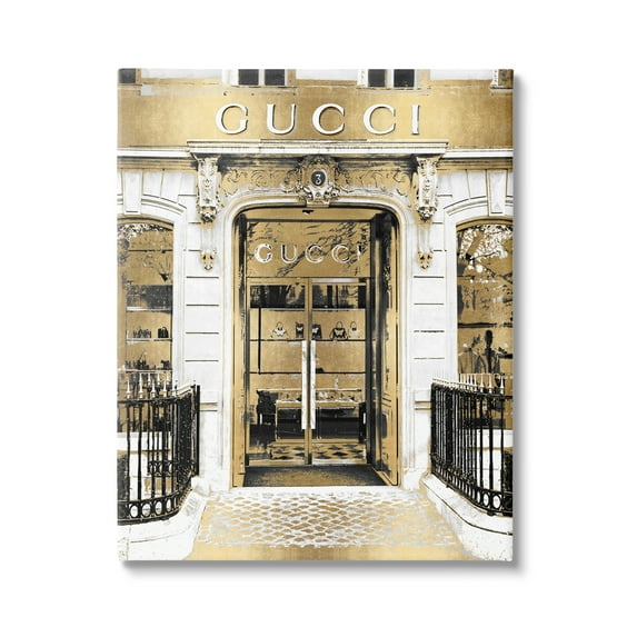 Stupell Downtown Glam Designer Fashion Accessories Shop Architecture Canvas Wall Art, 16 x 20, Design by Madeline Blake