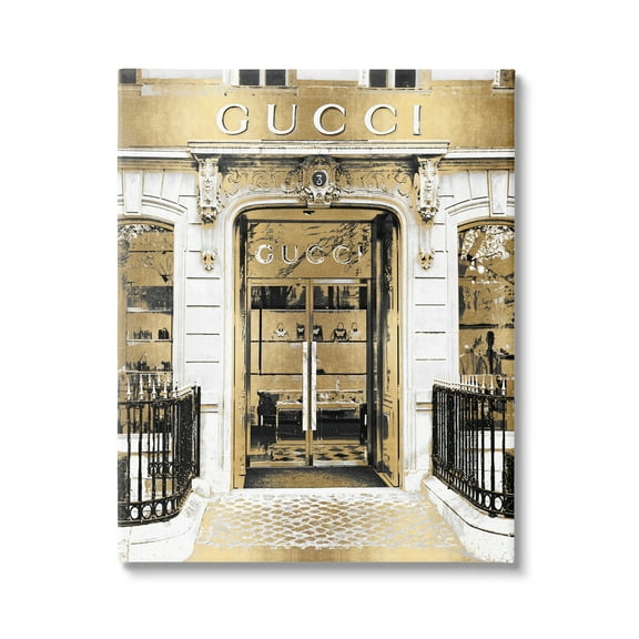 Stupell Downtown Glam Designer Fashion Accessories Shop Architecture Canvas Wall Art, 16 x 20, Design by Madeline Blake