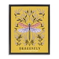 thumbnail image 1 of Stupell Industries Eclectic Dragonfly Symmetry on Yellow Black Floating Frame Canvas Art, 17 x 21, by Indira Prieto | IndySign, 1 of 8