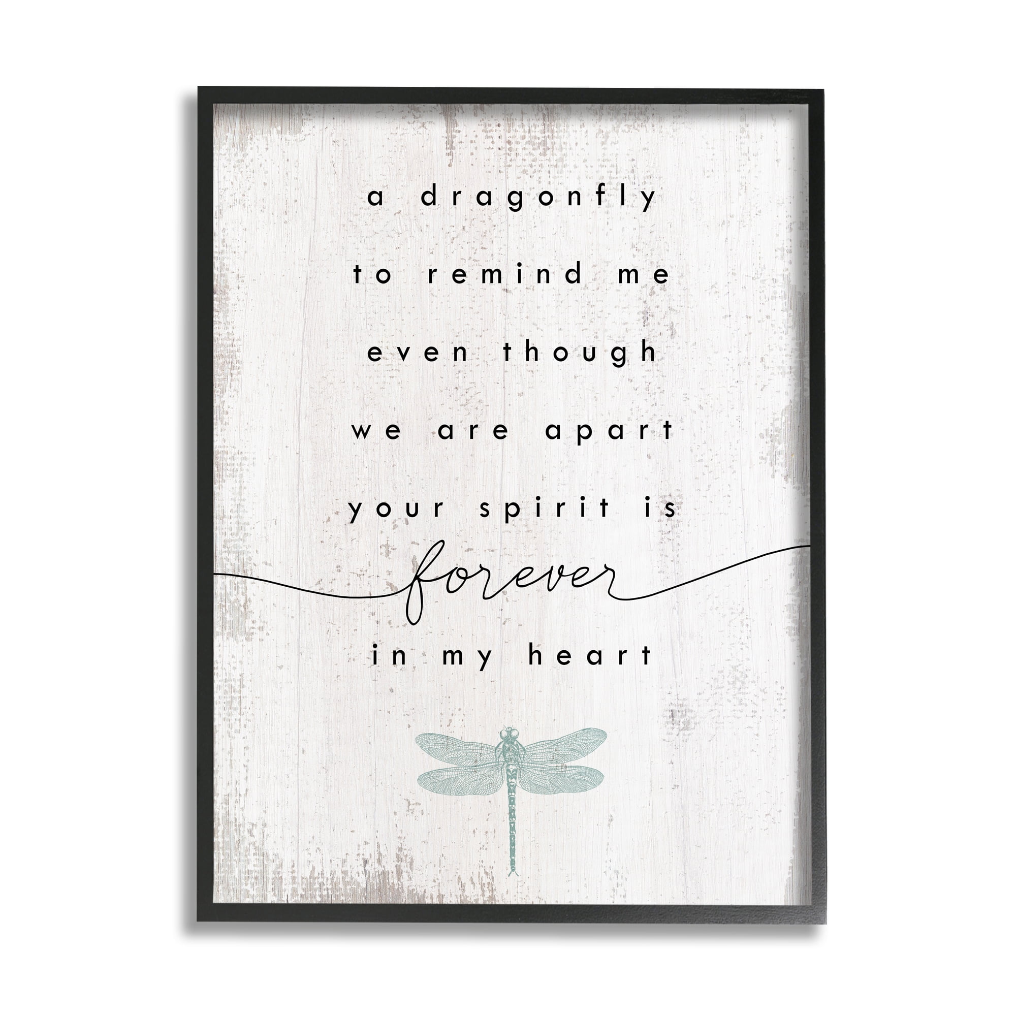 Stupell Industries Dragonfly to Remind Me Grieving Inspirational Insect Phrase,11 x 14, Design by Daphne Polselli