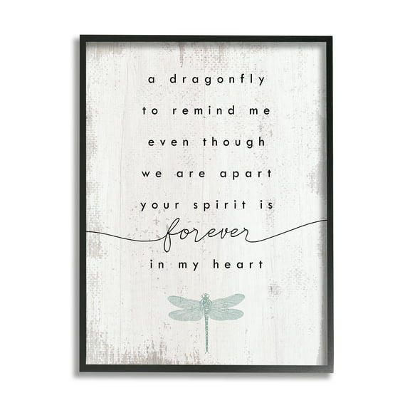 Stupell Industries Dragonfly to Remind Me Grieving Inspirational Insect Phrase,11 x 14, Design by Daphne Polselli
