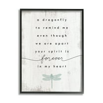 Stupell Industries Dragonfly to Remind Me Grieving Inspirational Insect Phrase,11 x 14, Design by Daphne Polselli
