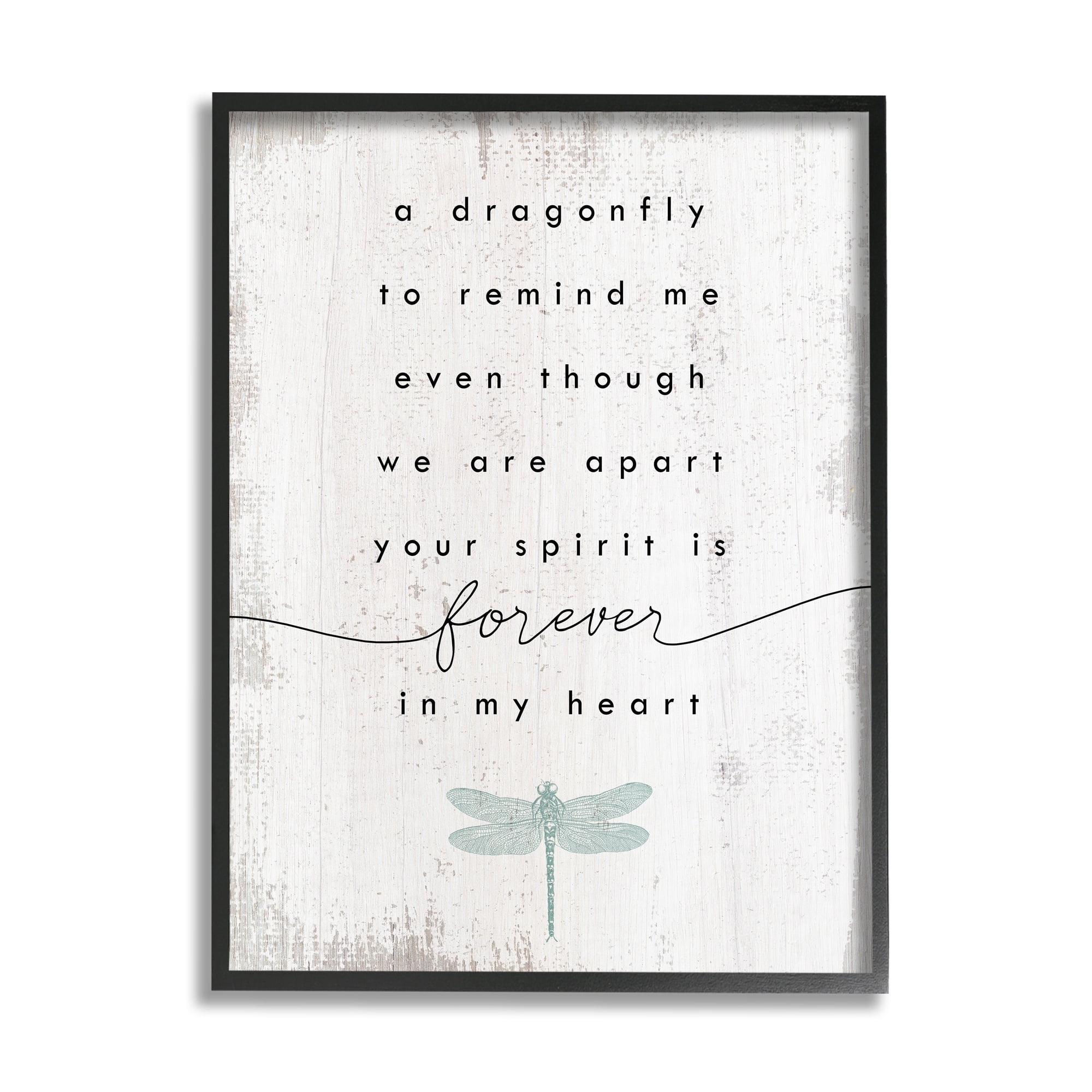 Stupell Industries Dragonfly to Remind Me Grieving Inspirational Insect Phrase,16 x 20, Design by Daphne Polselli