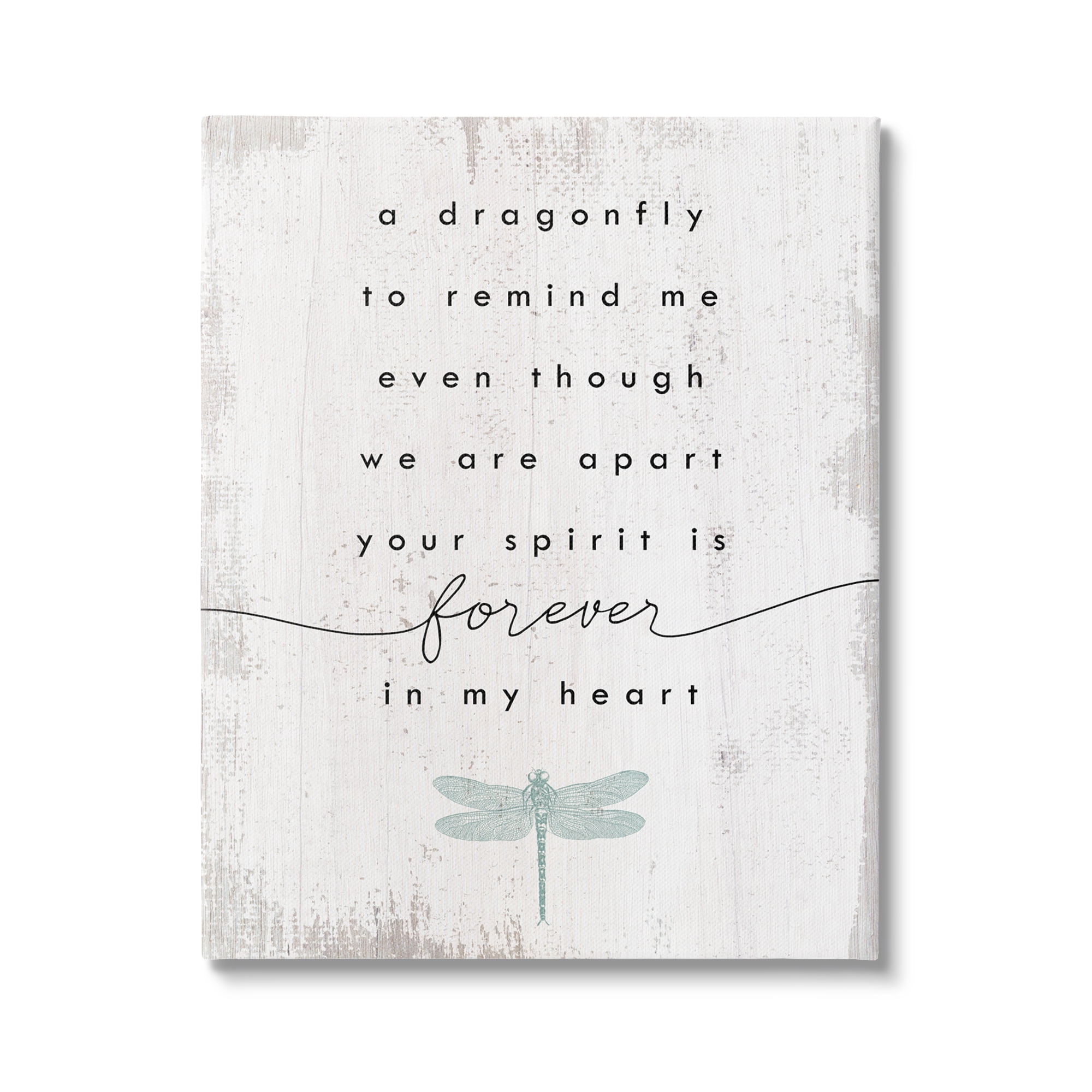 Stupell Industries Dragonfly to Remind Me Grieving Inspirational Insect Phrase,36 x 48, Design by Daphne Polselli
