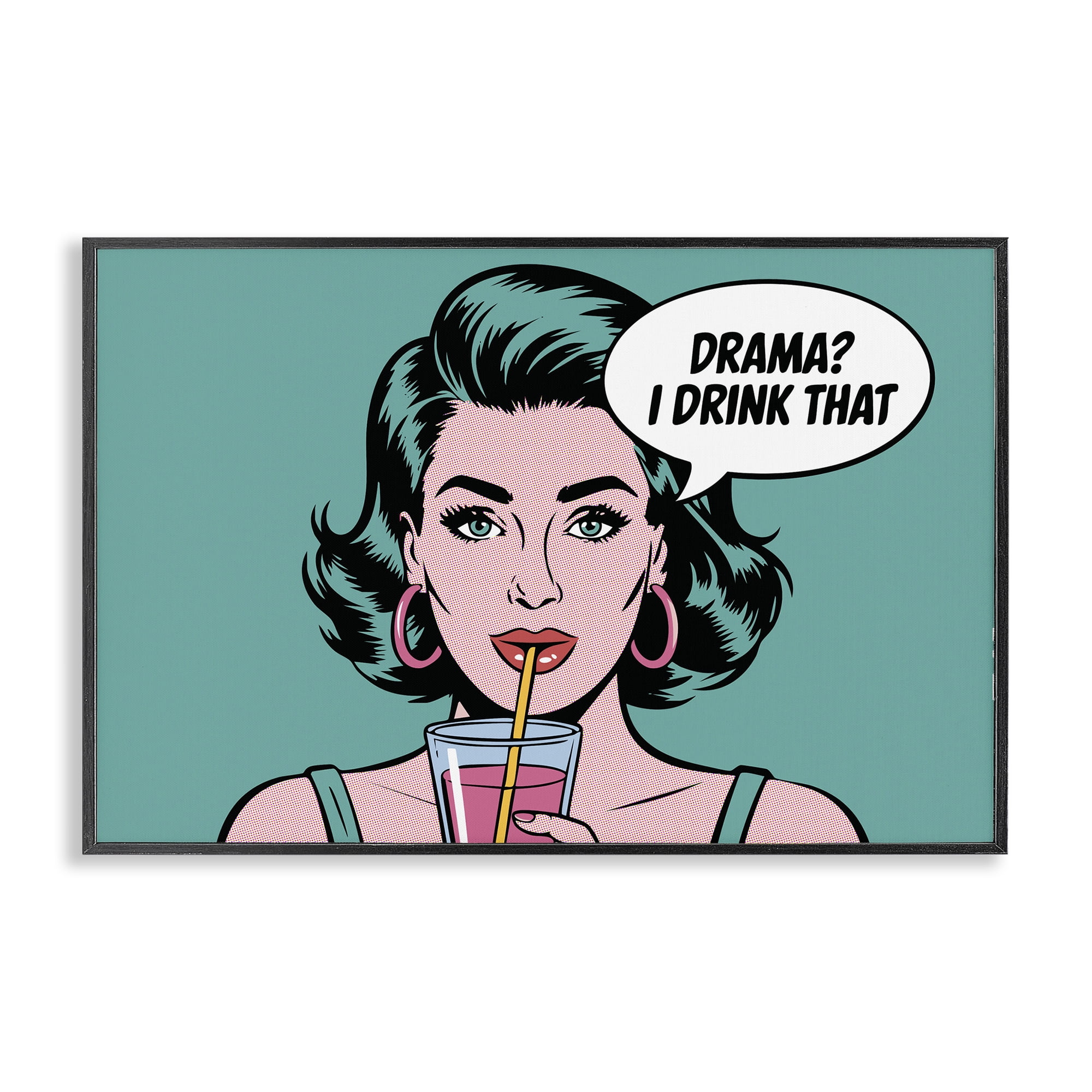 Stupell Industries Drama I Drink That Black Framed Giclee Art, design by Andreas Magnusson