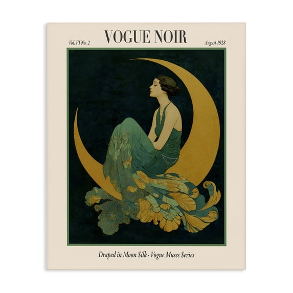 Stupell Industries Art Deco Draped In Moon Silk Canvas Art, 30 x 40, by A Barefoot Stylist