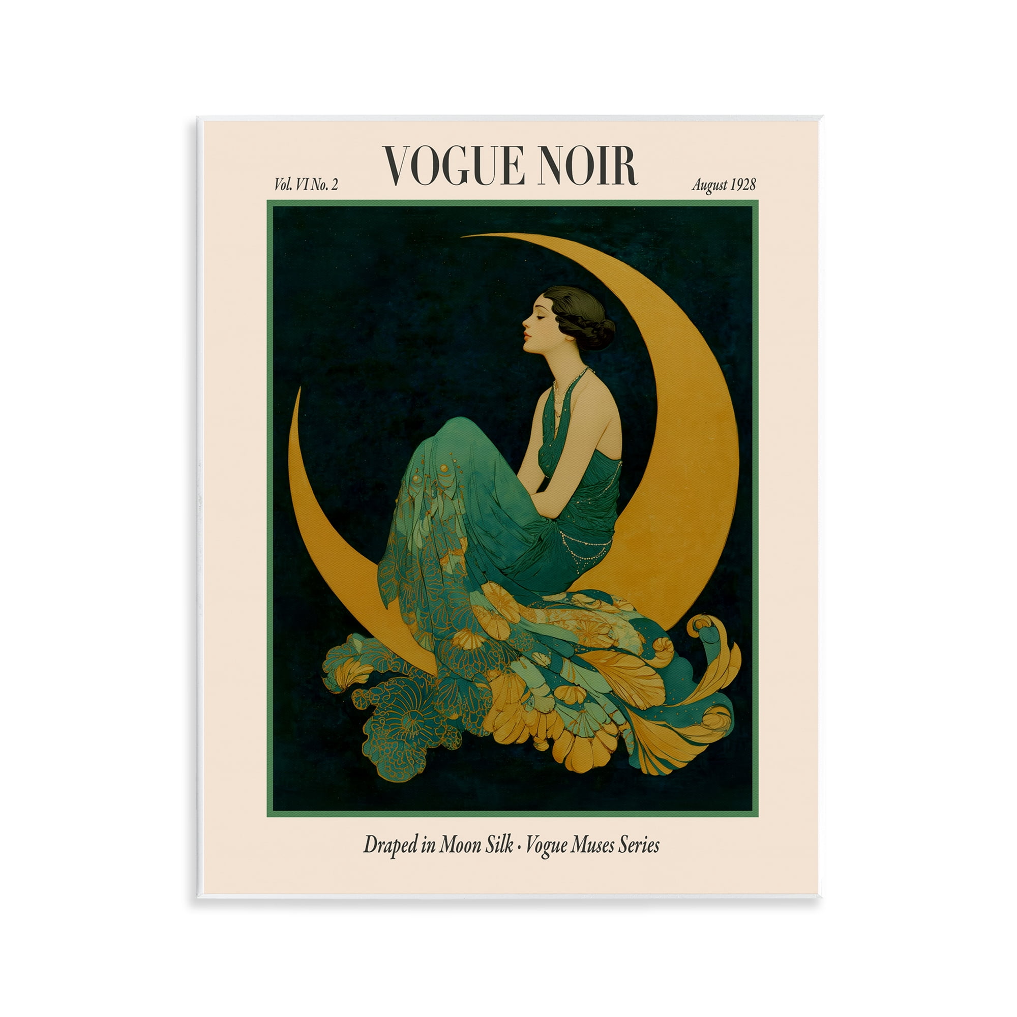 Stupell Industries Draped In Moon Silk Wall Plaque Art, design by A Barefoot Stylist