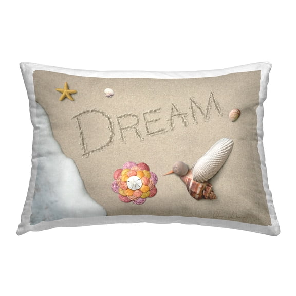 Stupell Industries Dream Beach Foam Decorative Printed Throw Pillow, 14 x 20