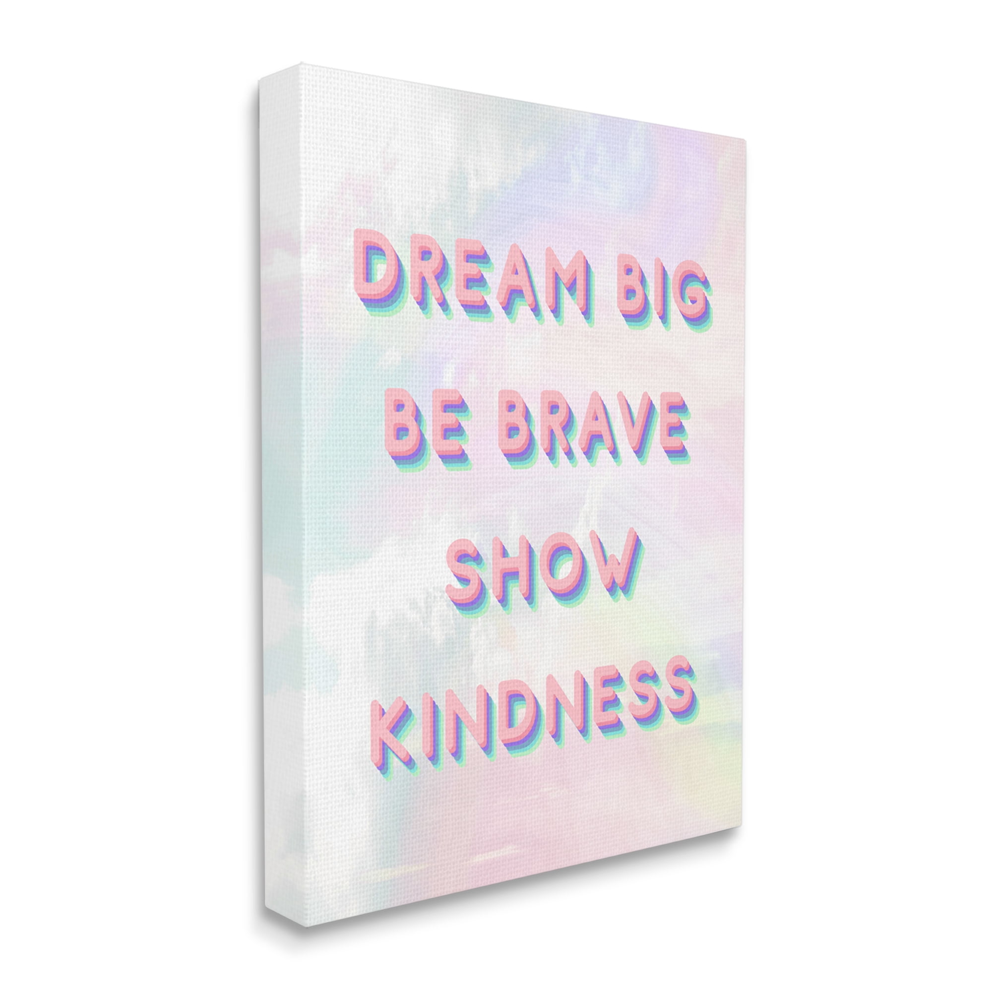 Stupell Industries Dream Big Be Brave Retro Tie Dye Pattern, 30 x 40, Designed by Daphne Polselli