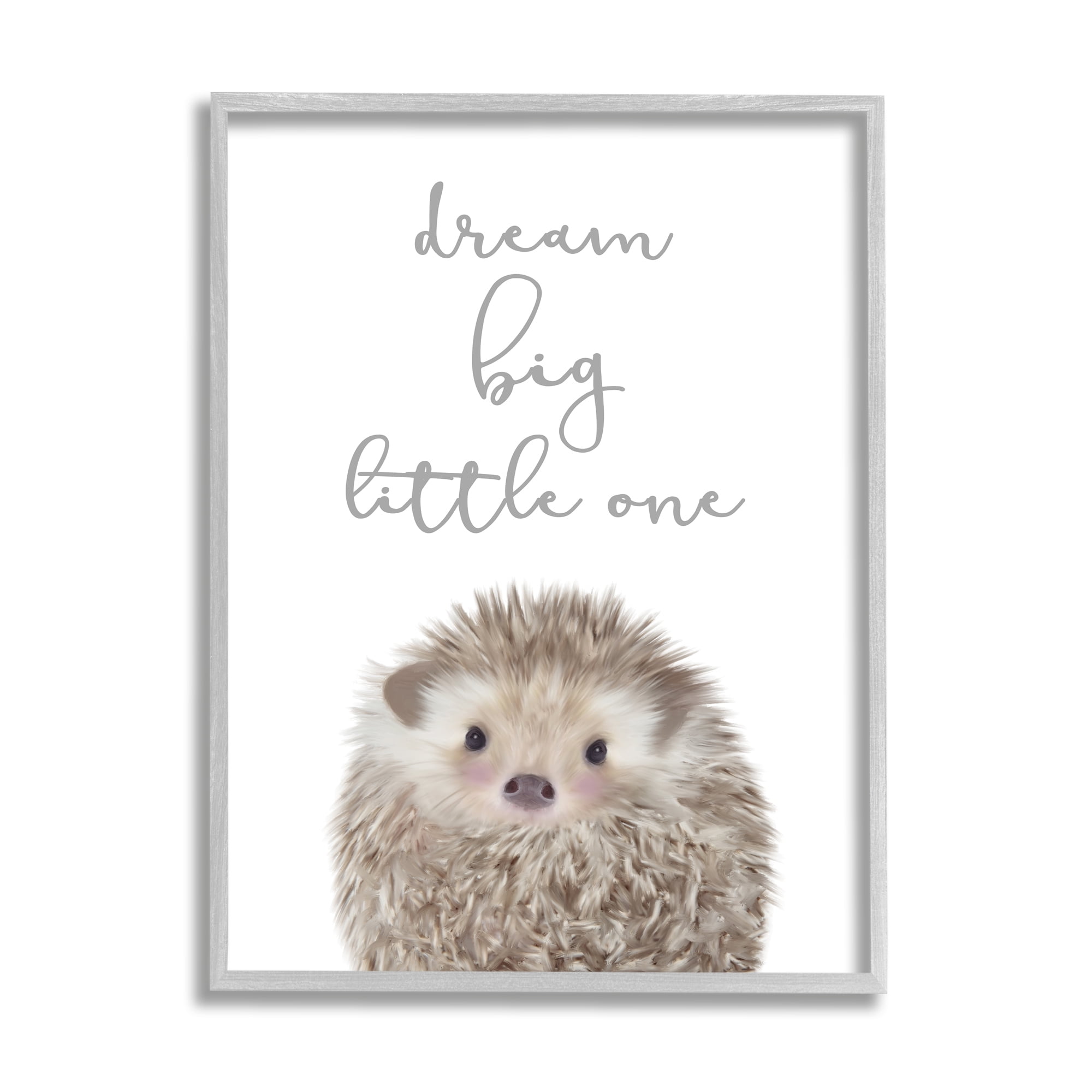Dream Big Little One Gray Framed Canvas Print