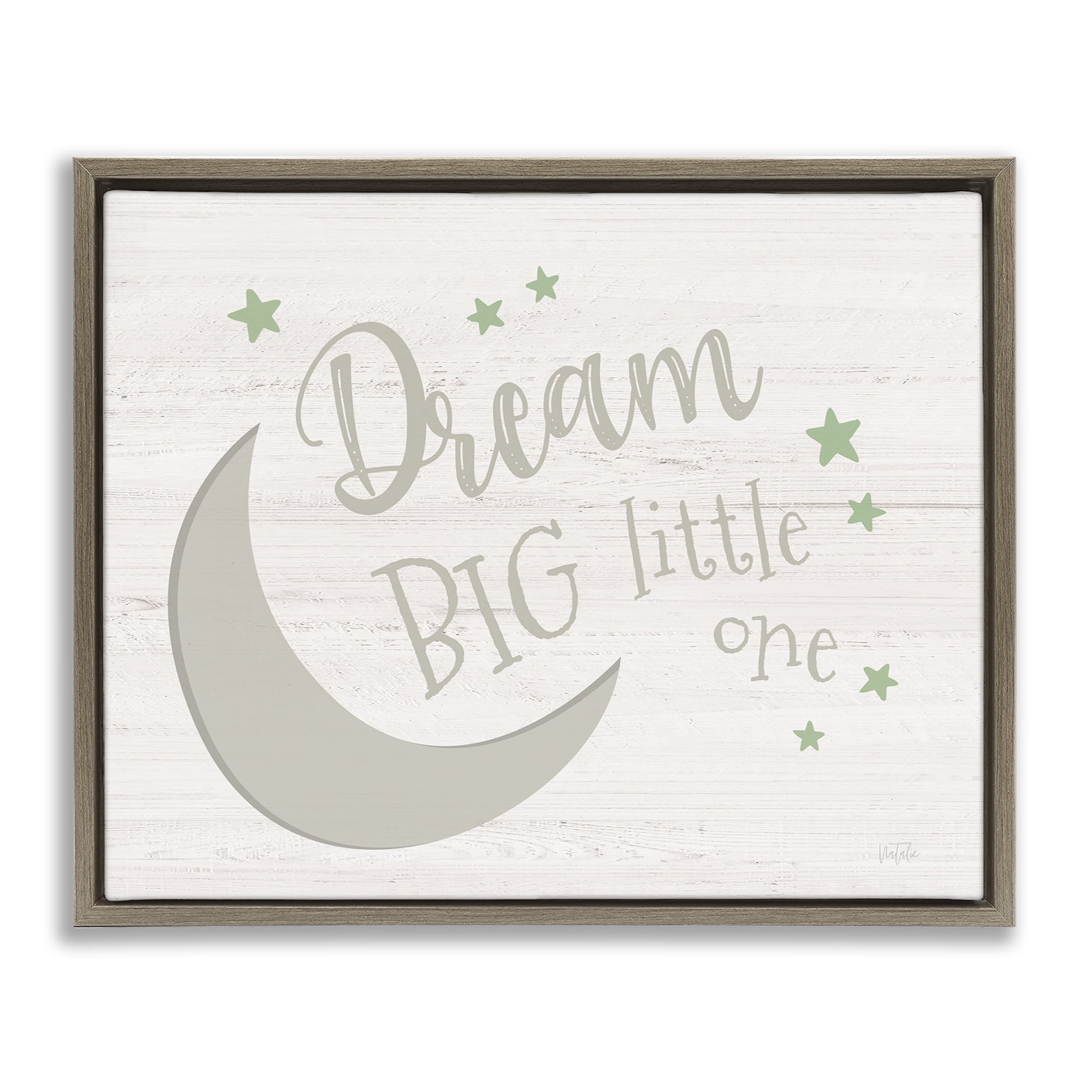 Stupell Industries Dream Big Little One Landscape & Nature Painting Brown Floater Framed Canvas Art Print Wall Art, 31 x 25